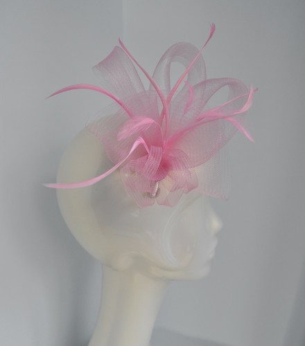Net \u0026 feather fascinator hair clip 