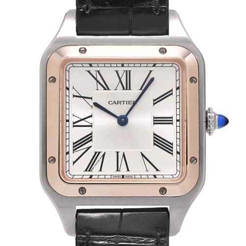 Cartier Santos Dumont 18K 31mm White Dial Factory Diamond Bezel