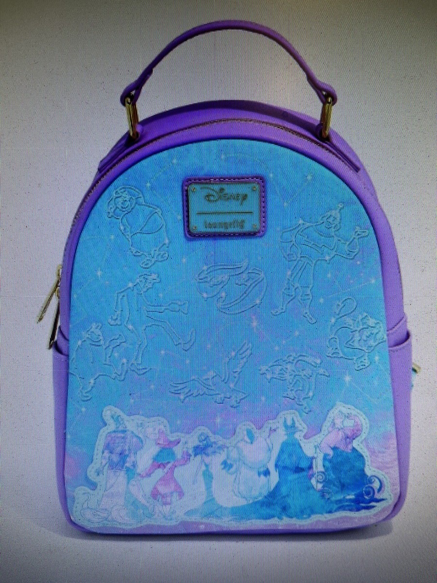 Loungefly Disney Villains Constellations Blue Pink Mini Backpack New Loungefly Disney Villains Constellations Mini Backpack  main image 2