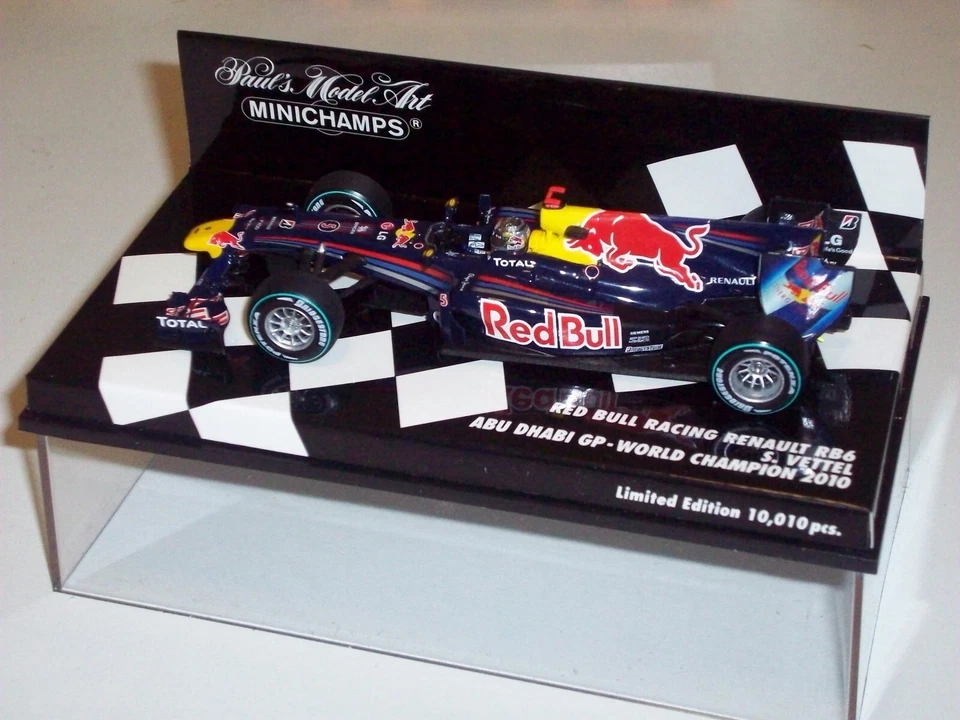 MINICHAMPS 1/43 RED BULL Rac RENAULT RB6 S.VETTEL ABU DHABI GP WC 2010 410100105 - Immagine 4 di 4