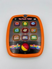 Vtech Tiny Touch Tablet Orange Numbers Letters Animals Music Lights WORKS