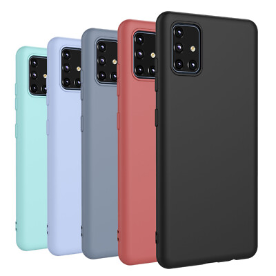 For Samsung Galaxy A51 A71 5G Shockproo Silicone Case Phone Cover+Tempered  Glass