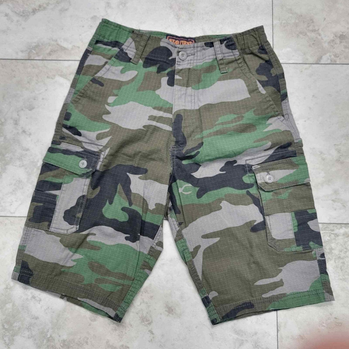 Wear First Boys 14 Camo Cargo Shorts