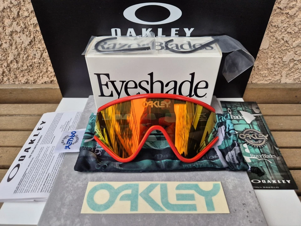 Oakley Eyeshade Red / Fire Iridium Rare Eyeshades Heritage 30 Years Vintage - Photo 1/4