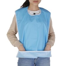 Waterproof Mealtime Bib Protector Disability Aid Apron Blue For Adult