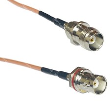 RG316 TNC FEMALE to BNC FEMALE SM BULKHEAD RF Cable Rapid-SHIP LOT