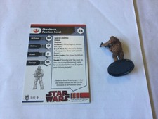 Chewbacca fearless scout  Star Wars Miniatures With Stat Card Wotc Disney