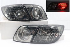 New Smoke Led Tail Lights Pair For Mazda 3 5 Doors Hatch Wagon 2003 2009 Bk
