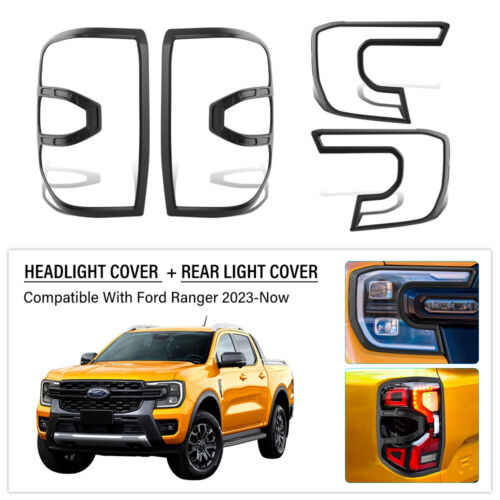 Headlight Tail Light Surround Trim Lamp Cover For Ford Ranger Next Gen 2022-2024 - Picture 3 of 11