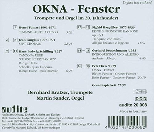 Okna-Trompete & Orgel im 20.Jh. [CD]