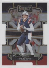 2023 Panini Select Concourse Black & Red Prizm Die-Cut Bailey Zappe #67 19yg