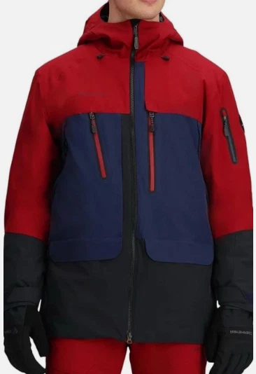 Veste de ski GORE-TEX laminé patchwork Valserine Blanc - Coupe-vents et
