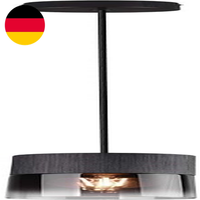 Trio Leuchten Pendelleuchte Robin 310600132, Metall Schwarz Matt, Glas Rauchfarb