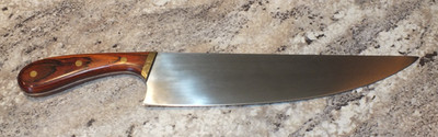 Rare John Leitch Custom Etched  Large Knife 10.5'' Blade