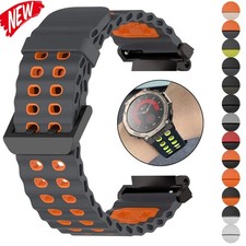 Marine band for Amazfit watch T-rex 3/2/ultra two-tone elastic silicone strap fo