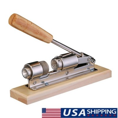 Heavy Duty Pecan and Nut Cracker Tool Wood Base and Adjustable Handle