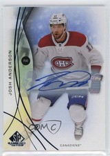 2024-25 Upper Deck SP Game Used Blue Auto Josh Anderson #49 Auto 6kv