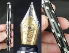 Monteverde USA Fountain Pen black tie Iridium Germany NICE!
