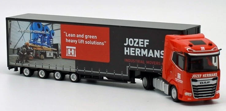 ,HERPA, DAF XG 4x2 remolque bajado de 4 ejes JOZEF HERMANS, 1/87, HER953467 - Imagen 3 de 4