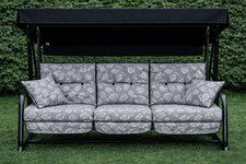 Vienna Deluxe 3 Seater Garden Hammock with Canopy - Free Standing Swing Seat