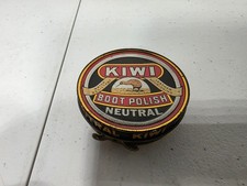 Vintage Empty Kiwi Boot Polish Neutral Can Stamped 29 Cents