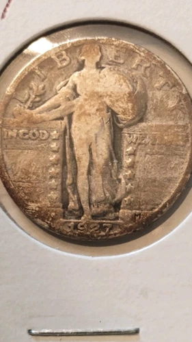 1927 P Standing Liberty Silver Quarter, Good Condition, But You Judge.      429