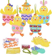 12 Pack Easter Craft for Kids - Make Your Own Easter Chick Foam Stickers Orna...