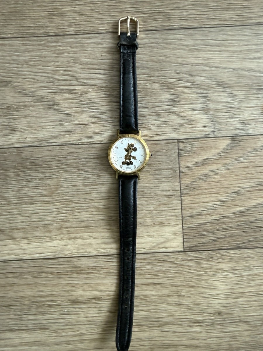 Disney Mickey Mouse Ladies Vintage Lorus Gold Tone Watch  display picture 2