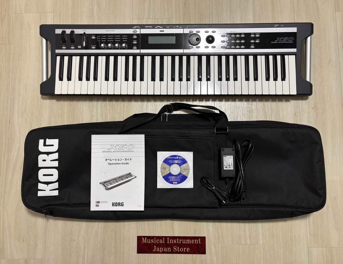 Korg X50 61-Key Keyboard Synthesizer with Soft Case and Korg X50 61-Key Keyboard Synthesizer with Soft Case and