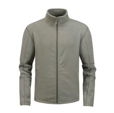 New Men's Fleece Jacket Full Zip Stand Collar Lightweight Casual Soft Warm Coats
