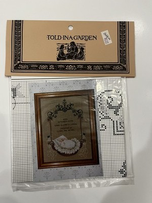 Told in a Garden Cross Stitch Pattern - BABY IN A BASKET 
