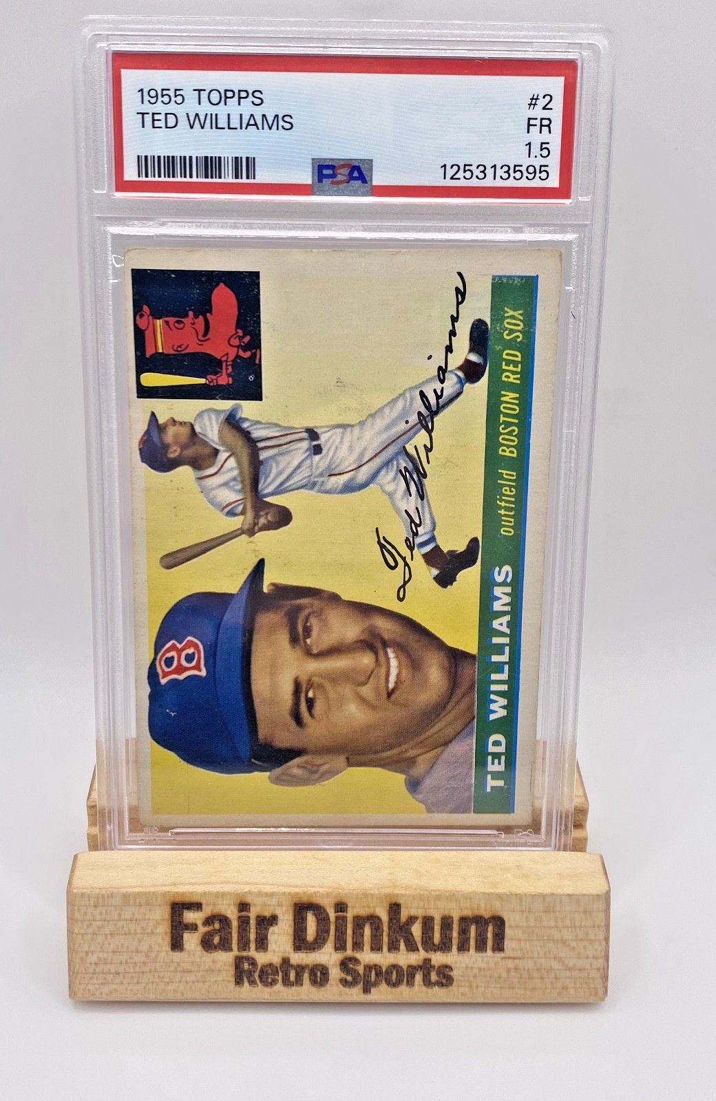 1955 TOPPS Baseball Ted Williams #2 Boston Red Sox PSA 1.5