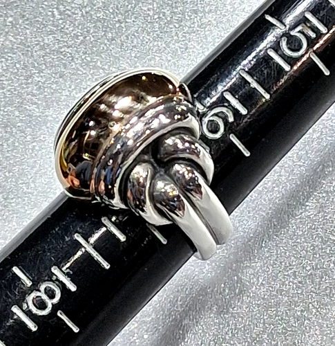 James Avery Sterling Silver 14k Large Knot Ring Gold Dome Size 6.5 Weight 17.4g - 第 14/24 張圖片