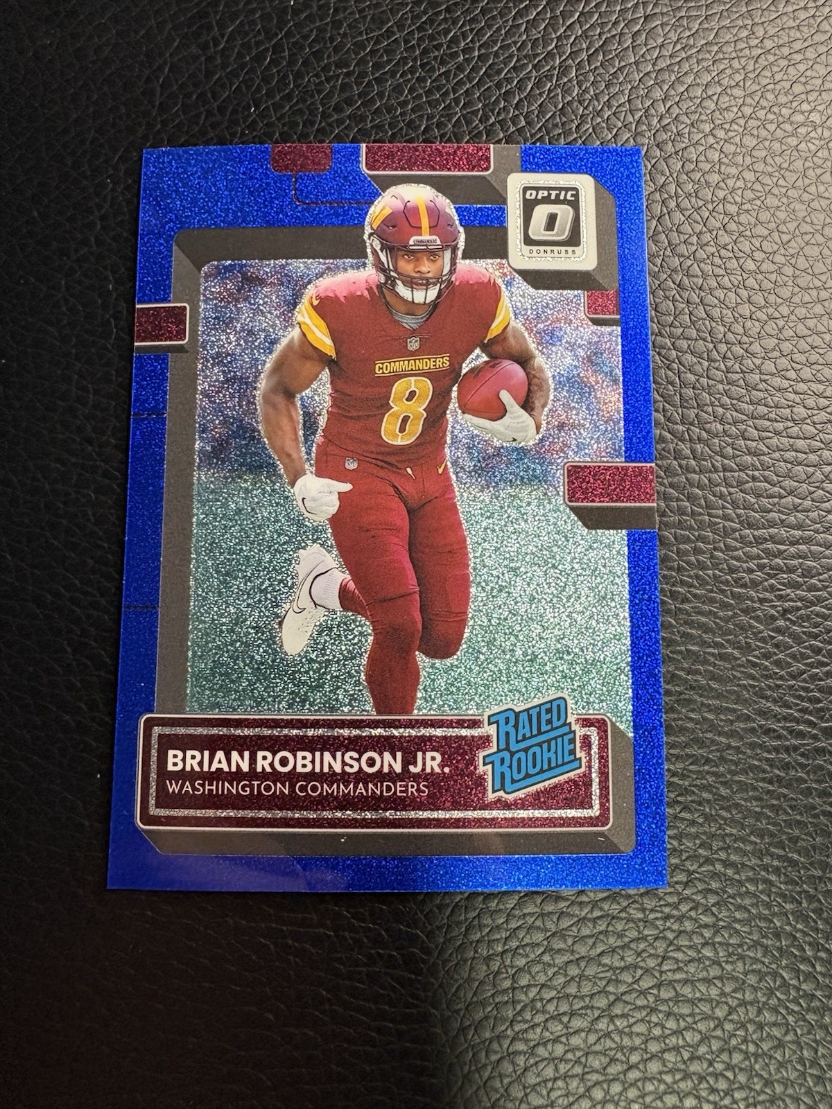 Panini 2022 Donruss Optic Brian Robinson Jr. #227 Blue Glitter Rated RC