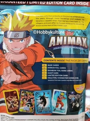 12 X Topps Animax Naruto English 2024 TCG Multipack 20 Cards Pack