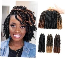 6 Inches 9 Packs Passion Twist Crochet Hair 6 Inch Pack of 9 1B T1B/27 T1B/30