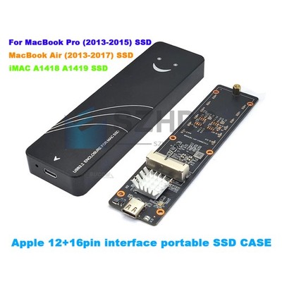 External SSD Enclosure For 12+16 PIN Macbook Air 2013-2017 Macbook Pro 2013-2015