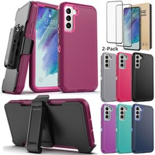 For Samsung Galaxy S21 FE 5G Phone Case Cover Belt Clip Holster/Screen Protector