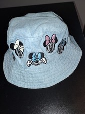 DISNEY-MATALAN□Child Blue Lined Soft Denim Bucket Hat Disney & Friends 6-12mths