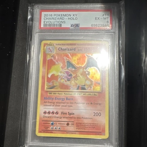 Pokémon 2016 Charizard 11/108 Evolutions Holo Rare PSA 6 Graded Card