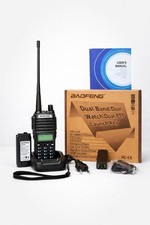 RADIO BAOFENG UV-82 RICETRASMITTENTE UHF VHF FM DOPPIO PTT CACCIA TORCIA