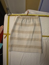 Vintage Handmade Pull On Stretch Skirt Tan 1960s