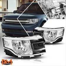 For 13-19 Ford Flex OE Direct Replace Headlight/Lamp Chrome Housing Clear Corner