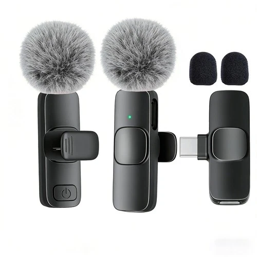 Lavalier Microphone Wireless Audio Video Recording Mini Mic For Android/iphone