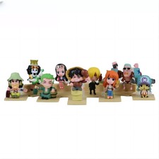 9pcs One Piece Luffy Zoro Nami Usopp Sanji Chopper Robin Anime Figure Toys