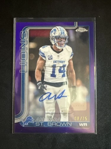 2025 Topps Chrome Amon-Ra St. Brown Chrome Autographs (RAW)