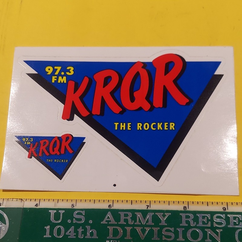 KRQR 97.3 FM The Rocker Radio Station Promotional Sticker Multi-Color NM