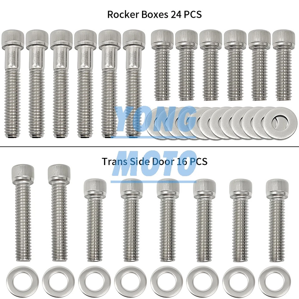 Stainless Steel Engine Bolt Screw Kit For Harley Touring Electra Glide 2007-2016 Foto 4 de 4
