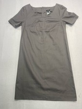 J.Crew Gray Shift Dress Size 00 Cotton Lyocell Gray Career Office Sheath