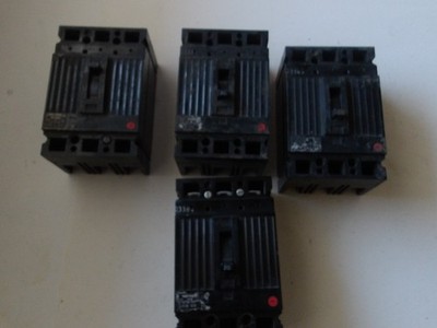 GENERAL ELECTRIC P/N:TED134015 480 VAC 15AMP 40 3POLE (LOT OF 4)